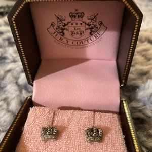 RARE Vintage Y2K Juicy Couture Crown Stud Earrings